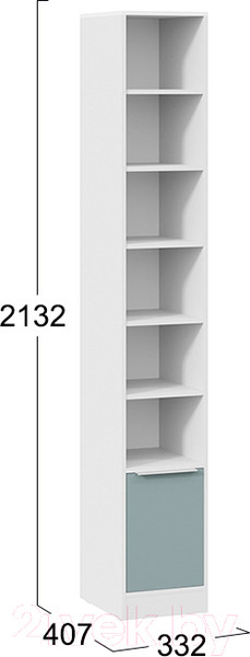 Изображение товара Стеллаж ТриЯ Марли (белый/серо-голубой)