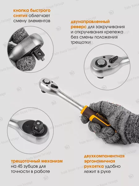 Изображение товара Универсальный набор инструментов Forstime FT-41421-5 (52556)