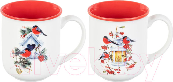 Изображение товара Набор кружек Elan Gallery Снегири / 880174 (2шт)