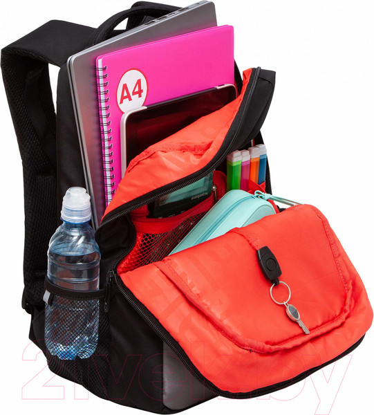 Изображение товара Школьный рюкзак Grizzly RB-456-3 (черный/серый)