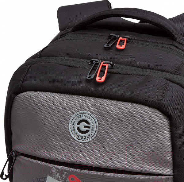 Изображение товара Школьный рюкзак Grizzly RB-456-3 (черный/серый)