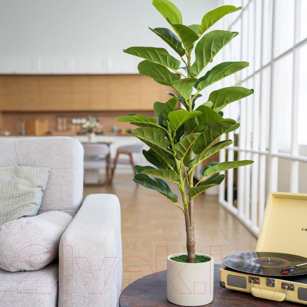 Изображение товара Искусственное растение Вещицы Фикус в цементном горшке Mia2