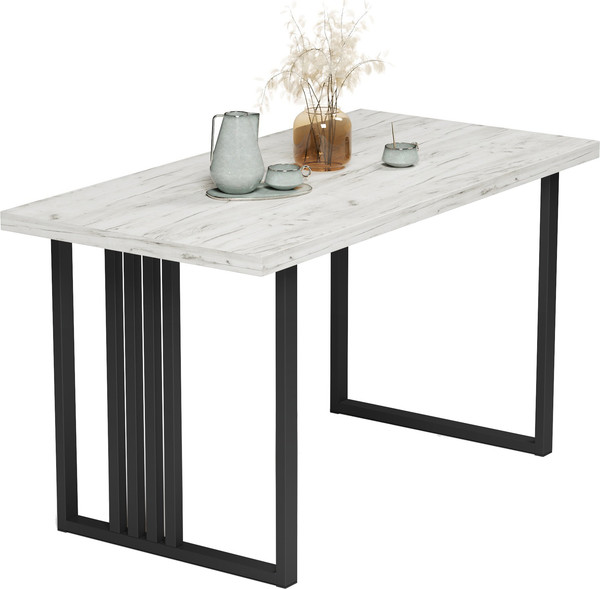 Изображение товара Обеденный стол Mio Tesoro Laim 36 120x66 (дуб крафт белый/черный)