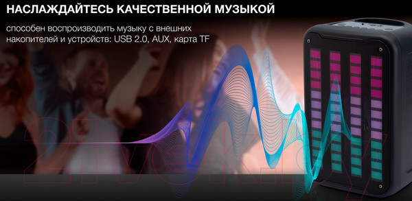 Изображение товара Портативная колонка Hyundai H-MC1204 (черный)