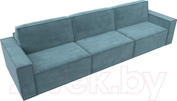 Изображение товара Диван Лига Диванов Куба Лонг (велюр бирюзовый)