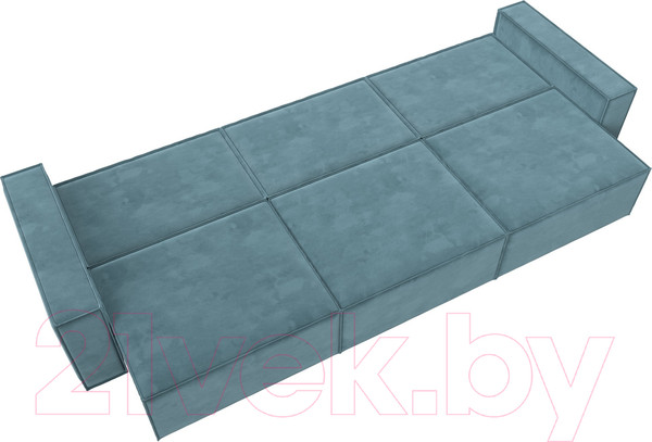 Изображение товара Диван Лига Диванов Куба Лонг (велюр бирюзовый)