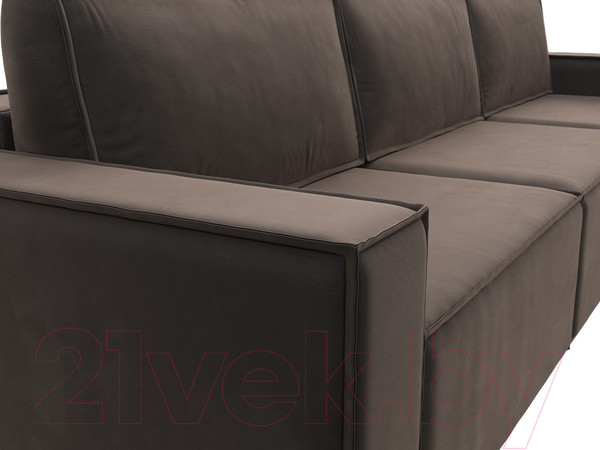 Изображение товара Диван Лига Диванов Куба Лонг (велюр коричневый)