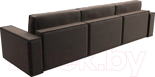 Изображение товара Диван Лига Диванов Куба Лонг (велюр коричневый)