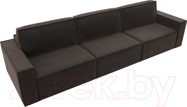 Изображение товара Диван Лига Диванов Куба Лонг (велюр коричневый)