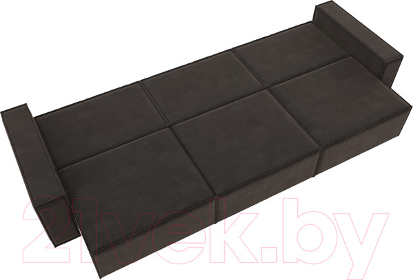 Изображение товара Диван Лига Диванов Куба Лонг (велюр коричневый)