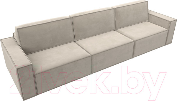 Изображение товара Диван Лига Диванов Куба Лонг (микровельвет бежевый)