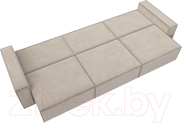 Изображение товара Диван Лига Диванов Куба Лонг (микровельвет бежевый)