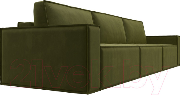 Изображение товара Диван Лига Диванов Куба Лонг (микровельвет зеленый)