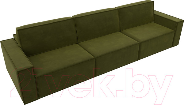 Изображение товара Диван Лига Диванов Куба Лонг (микровельвет зеленый)