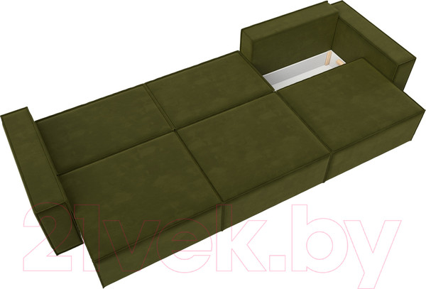 Изображение товара Диван Лига Диванов Куба Лонг (микровельвет зеленый)