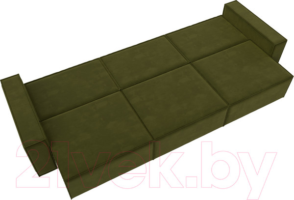 Изображение товара Диван Лига Диванов Куба Лонг (микровельвет зеленый)