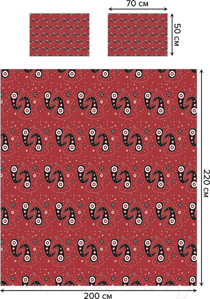 Изображение товара Комплект постельного белья Ambesonne Узор восточный / bls_33477_euro