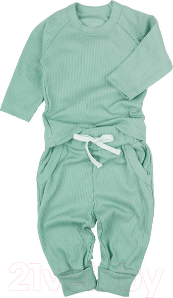Изображение товара Костюм для малышей Amarobaby Fashion / AB-OD21-FS11/13-74 (зеленый, р. 74)