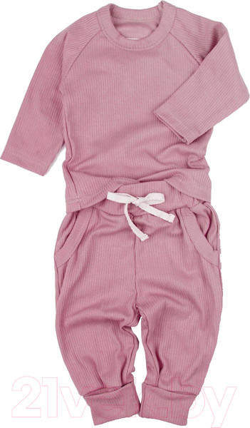 Изображение товара Костюм для малышей Amarobaby Fashion / AB-OD21-FS11/06-86 (розовый, р. 86)