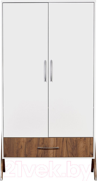 Изображение товара Шкаф Polini Kids Porto 3100 / 0002573.165 (белый/дуб крафт)