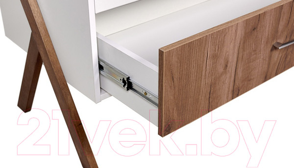 Изображение товара Шкаф Polini Kids Porto 3100 / 0002573.165 (белый/дуб крафт)