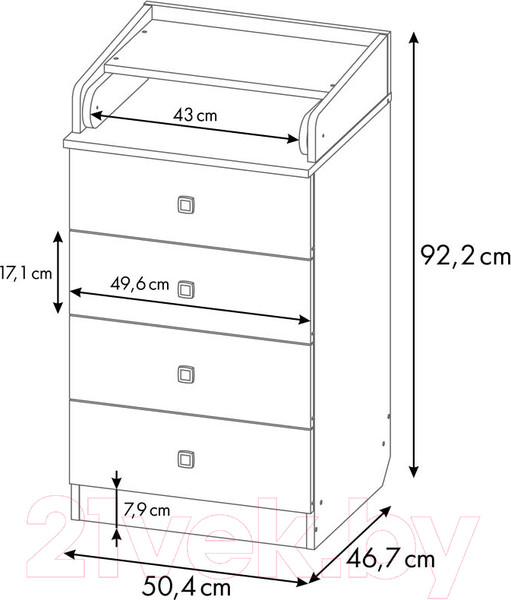 Изображение товара Комод Фея 1550 / 0002756.9 (белый)
