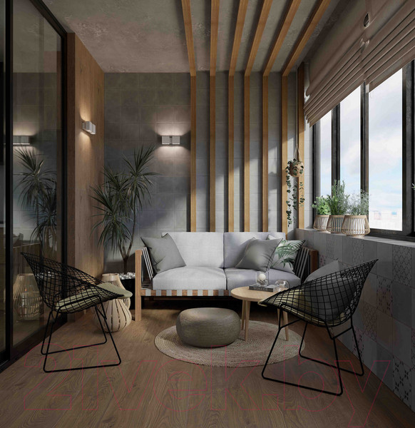 Изображение товара Декоративная плитка Axima Джаз глянцевый орнамент микс декор (200x200)