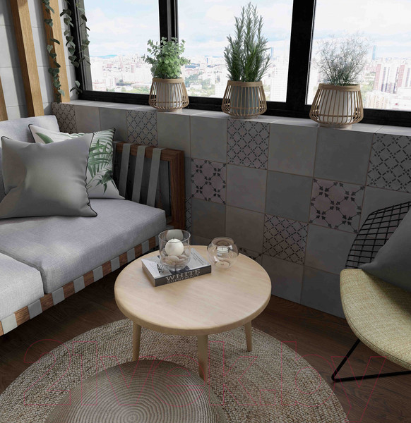 Изображение товара Декоративная плитка Axima Джаз матовый орнамент микс декор (200x200)