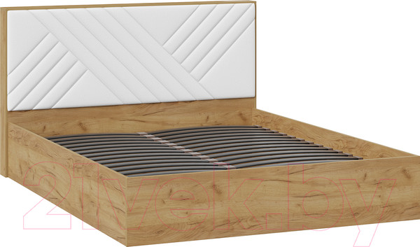 Изображение товара Двуспальная кровать ТриЯ Хилтон универсальная тип 1 160x200 (дуб крафт золотой/белый)