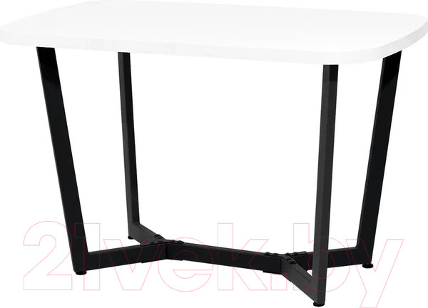 Изображение товара Обеденный стол Millwood Лофт Мюнхен Л 120x70x75 (белый/металл черный)