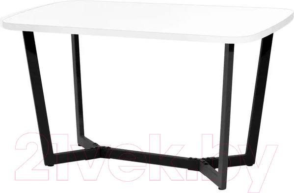 Изображение товара Обеденный стол Millwood Лофт Мюнхен Л 130x80x75 (белый/металл черный)