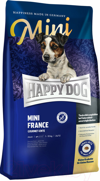 Изображение товара Сухой корм для собак Happy Dog Mini France 24/12 Утка и картофель / 61242 (4кг)