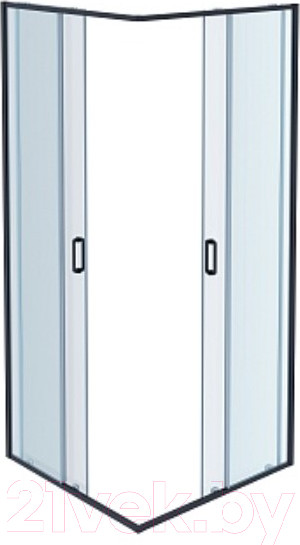 Изображение товара Душевой уголок Aquatek 80x200 / AQ ARI KV 08020BL (черный/прозрачное стекло)