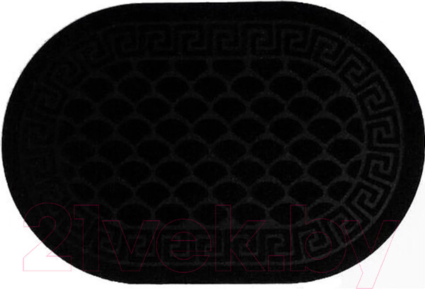 Изображение товара Коврик грязезащитный Kovroff Чешуйки овал 45x75 / ПО/04/18/01 (черный)