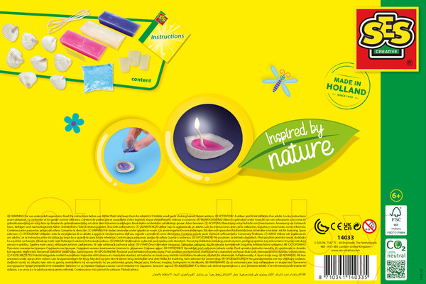 Изображение товара Набор для изготовления свечей SES Creative В форме ракушек / 14033