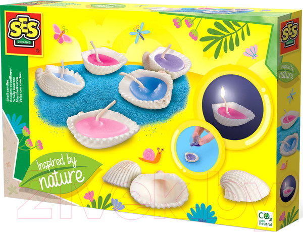 Изображение товара Набор для изготовления свечей SES Creative В форме ракушек / 14033