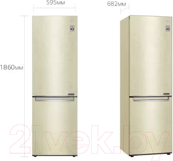 Изображение товара Холодильник с морозильником LG GC-B459SECL