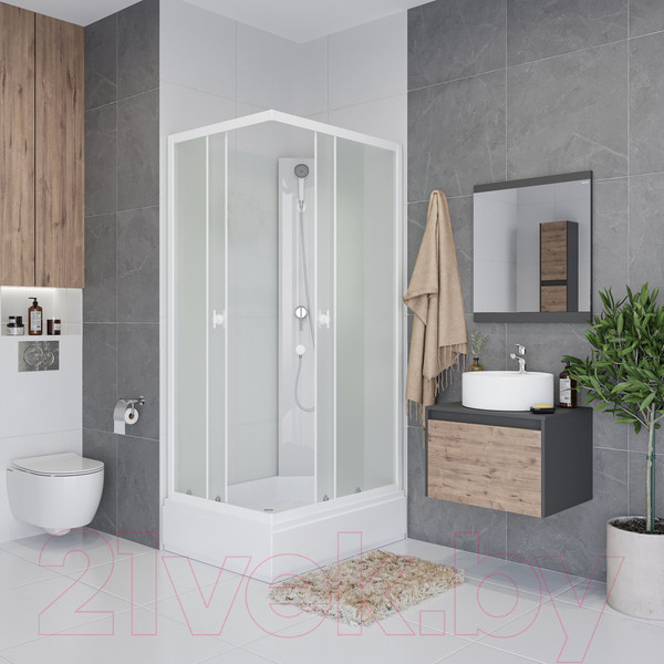 Изображение товара Душевая кабина Niagara Promo P100/80/26Q/MT/BK 100x80x215