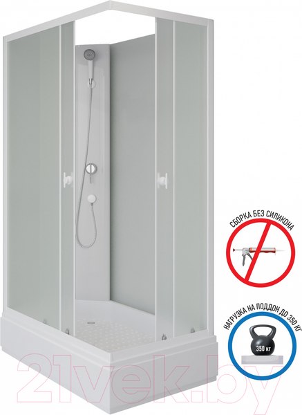 Изображение товара Душевая кабина Niagara Promo P100/80/26Q/MT/BK 100x80x215