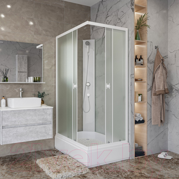 Изображение товара Душевая кабина Niagara Promo P100/80/26Q/MT/BK 100x80x215