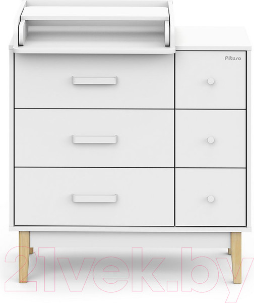 Изображение товара Комод пеленальный Pituso Kids Vintage Premium ЛДСП (белый аляска)