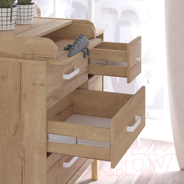 Изображение товара Комод пеленальный Pituso Kids Vintage Premium ЛДСП (дуб галифакс/натуральный)
