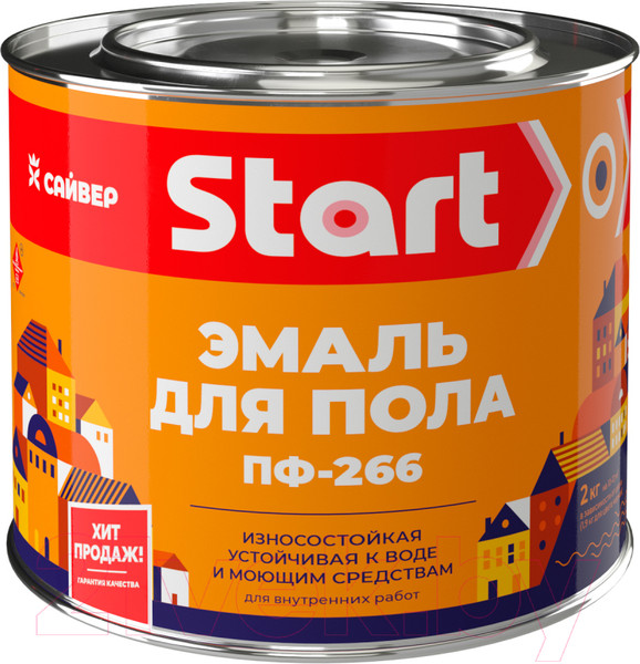 Изображение товара Эмаль START Для пола ПФ-266 (1.8кг, желто-коричневый)