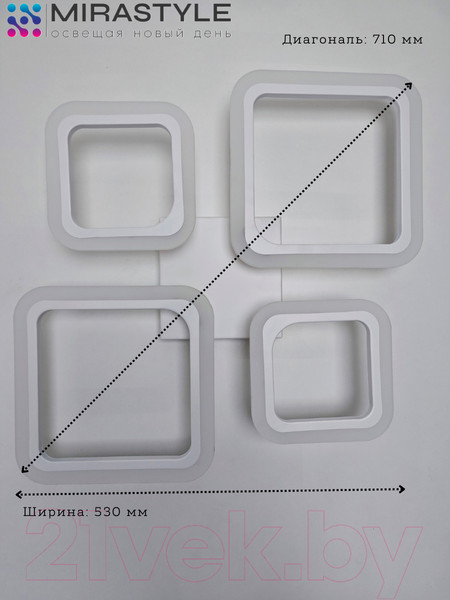 Изображение товара Потолочный светильник Mirastyle XL-52002/2+2 WT 4K