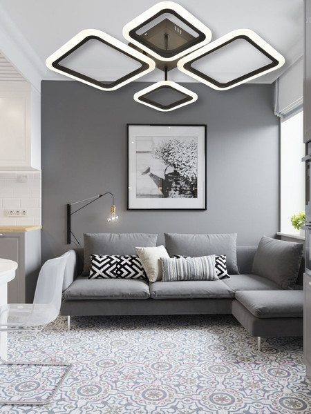 Изображение товара Потолочный светильник Mirastyle XL-52002/2+2 SBK 4K