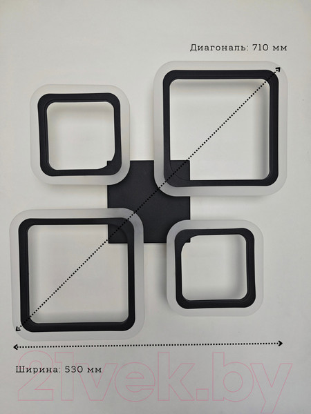 Изображение товара Потолочный светильник Mirastyle XL-52002/2+2 SBK 4K