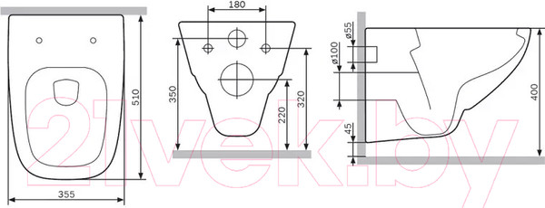 Изображение товара Унитаз подвесной AM.PM X-Joy C851701SC