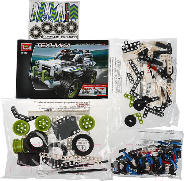 Изображение товара Конструктор инерционный Город мастеров Полицейский джип / 85017-ZH (185эл)