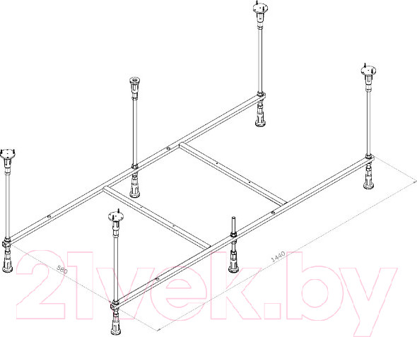 Изображение товара Каркас AM.PM Func 150x70 / W84A-150-070W-R