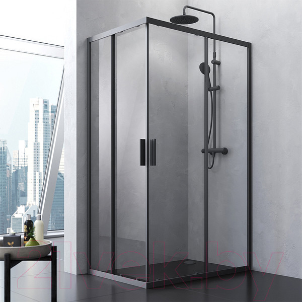 Изображение товара Душевой уголок AM.PM Gem S W93G-404-120280-BT (черный матовый)